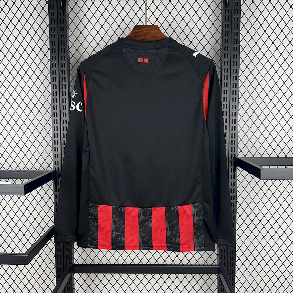 Camiseta AC Milán Manga Larga Local 2025/26 Versión Fan