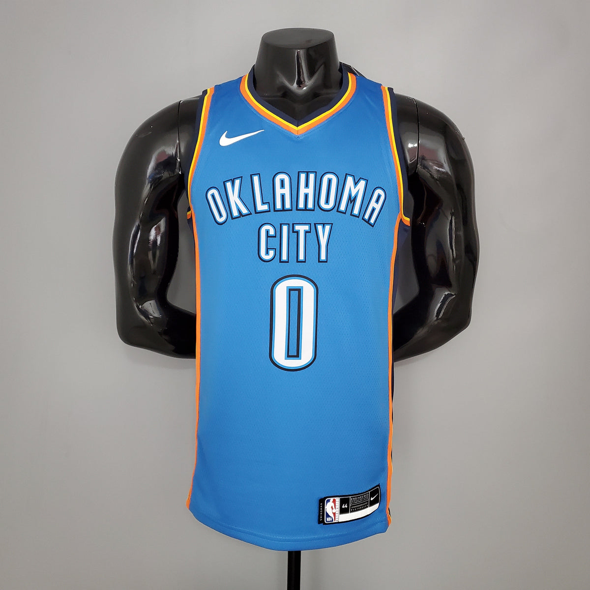 Camiseta Oklahoma City Thunder Camiseta Clásica Celeste Naranja