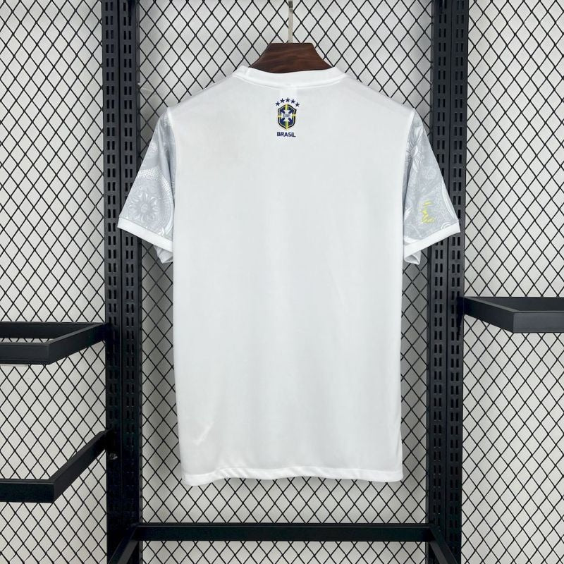 Camiseta Brasil Edición Especial Blanca 2024 Versión Fan
