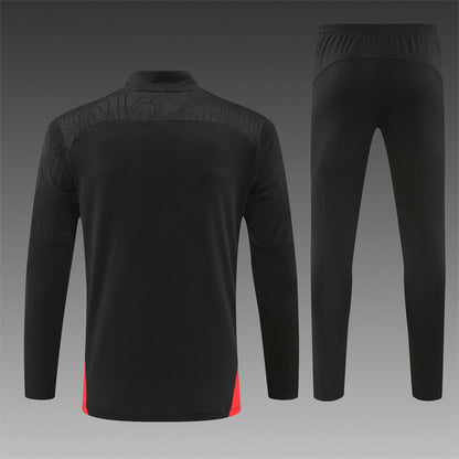 Buzo Completo AC Milán Negro Dorado
