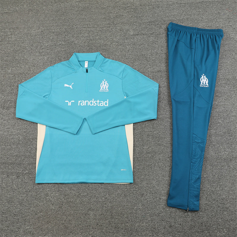 Buzo Completo Marsella Cyan Blanco