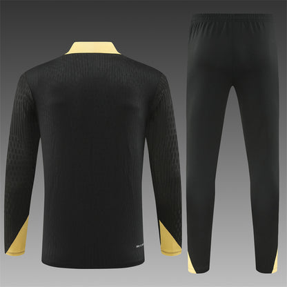 Buzo Completo FC Barcelona Negro Dorado