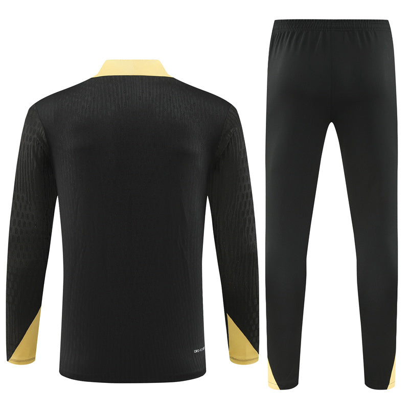Buzo Completo FC Barcelona Negro Dorado