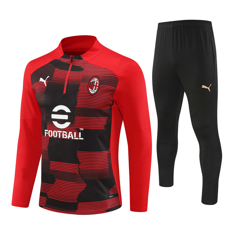Buzo Completo AC Milán Diseño Rojo