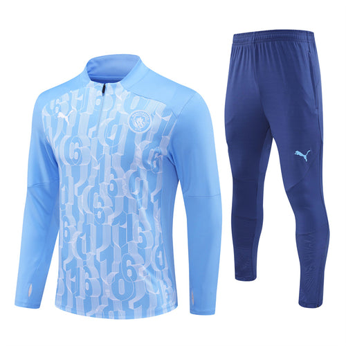 Buzo Completo Manchester City Azul Diseño Celeste