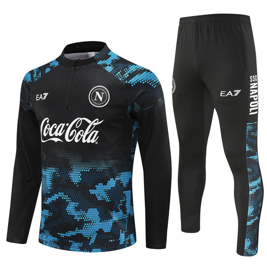Buzo Completo Napoli Negro Diseño Azul