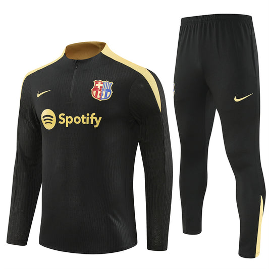 Buzo Completo FC Barcelona Negro Dorado