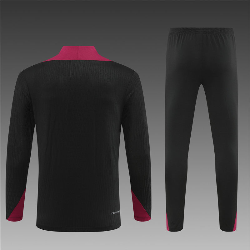 Buzo Completo PSG Negro Burdeo