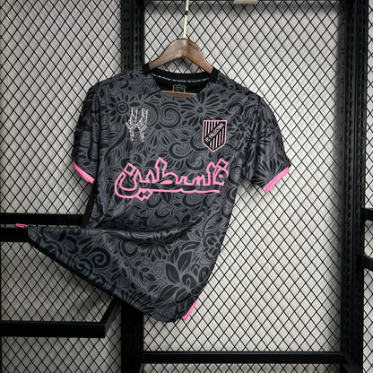 Camiseta Palestino Entrenamiento Negra 2024/25 Versión Fan