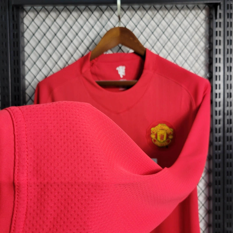 Camiseta Manchester United Retro Local Manga Larga 2007/08