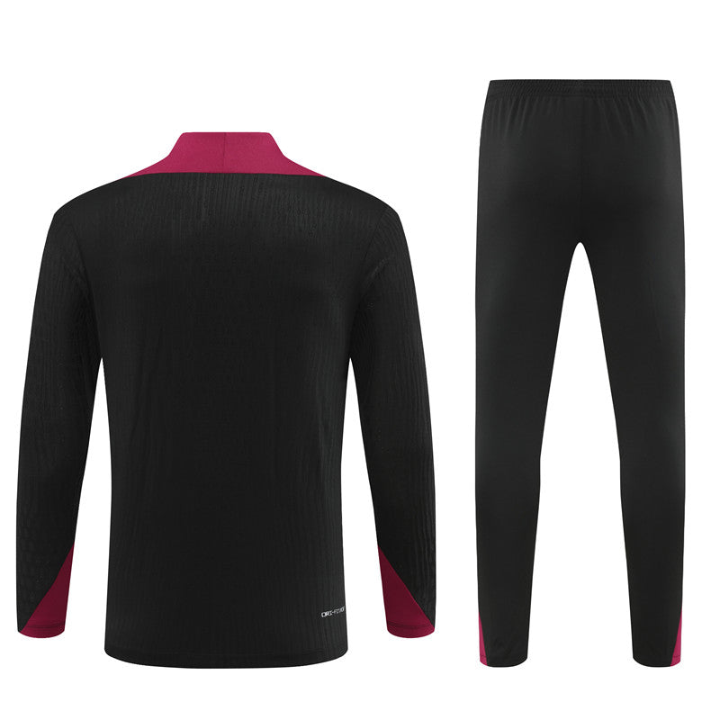 Buzo Completo PSG Negro Burdeo
