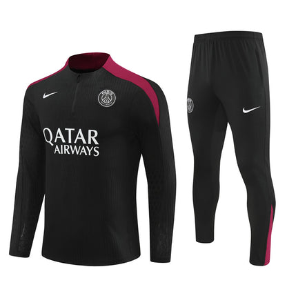 Buzo Completo PSG Negro Burdeo