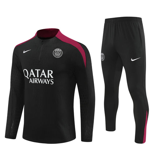 Buzo Completo PSG Negro Burdeo