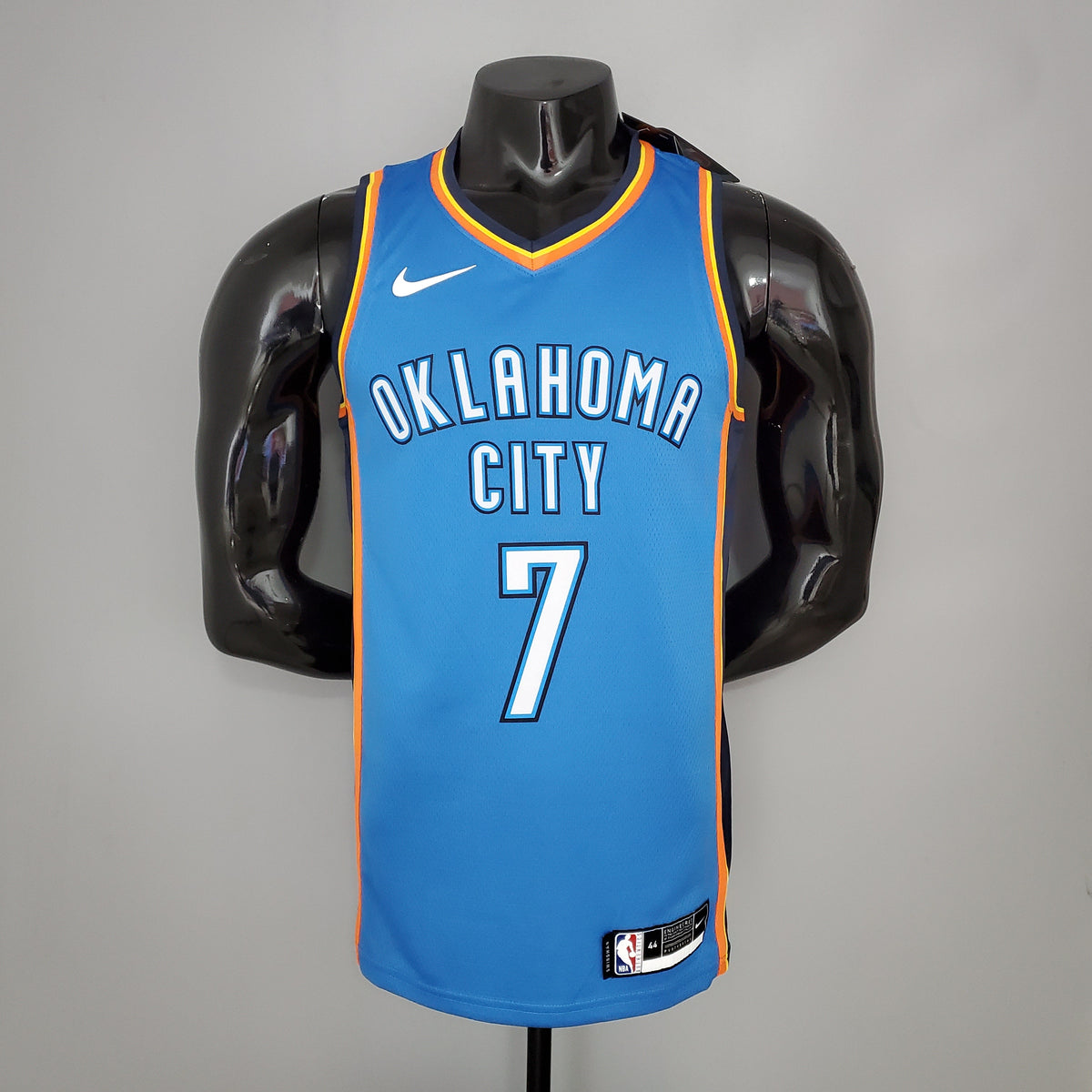 Camiseta Oklahoma City Thunder Camiseta Clásica Celeste Naranja
