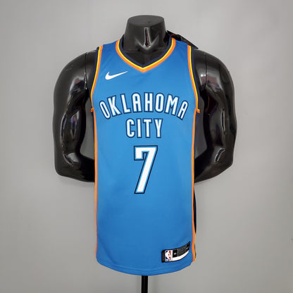 Camiseta Oklahoma City Thunder Camiseta Clásica Celeste Naranja