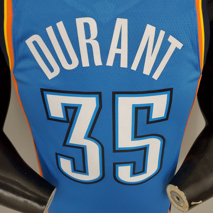 Camiseta Oklahoma City Thunder Camiseta Clásica Celeste Naranja