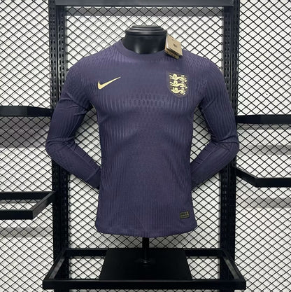 Camiseta Inglaterra Visita 2024 Versión Jugador Manga Larga
