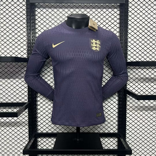 Camiseta Inglaterra Visita 2024 Versión Jugador Manga Larga