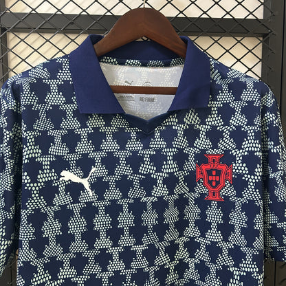 Camiseta Portugal Entrenamiento Azul 2025 Versión Fan