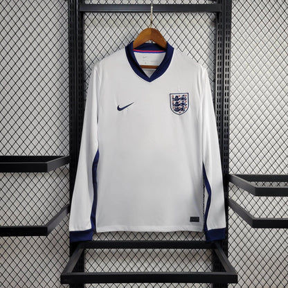 Camiseta Inglaterra Local Manga Larga 2024 Versión Fan