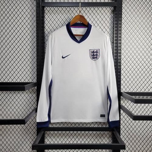 Camiseta Inglaterra Local Manga Larga 2024 Versión Fan