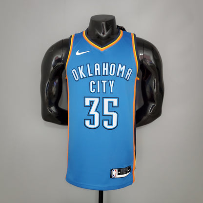 Camiseta Oklahoma City Thunder Camiseta Clásica Celeste Naranja