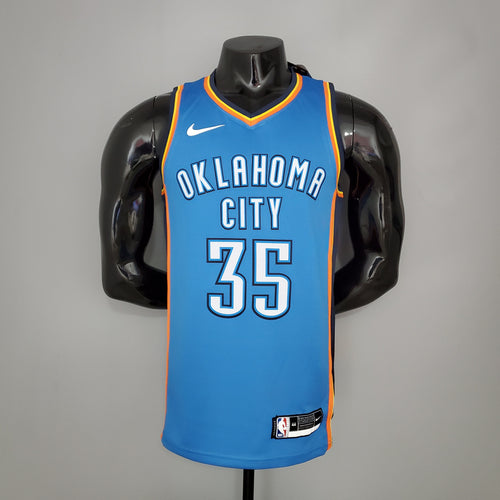 Camiseta Oklahoma City Thunder Camiseta Clásica Celeste Naranja