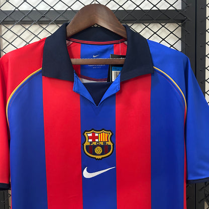 Camiseta FC Barcelona Local Retro 2001/02 Versión Fan