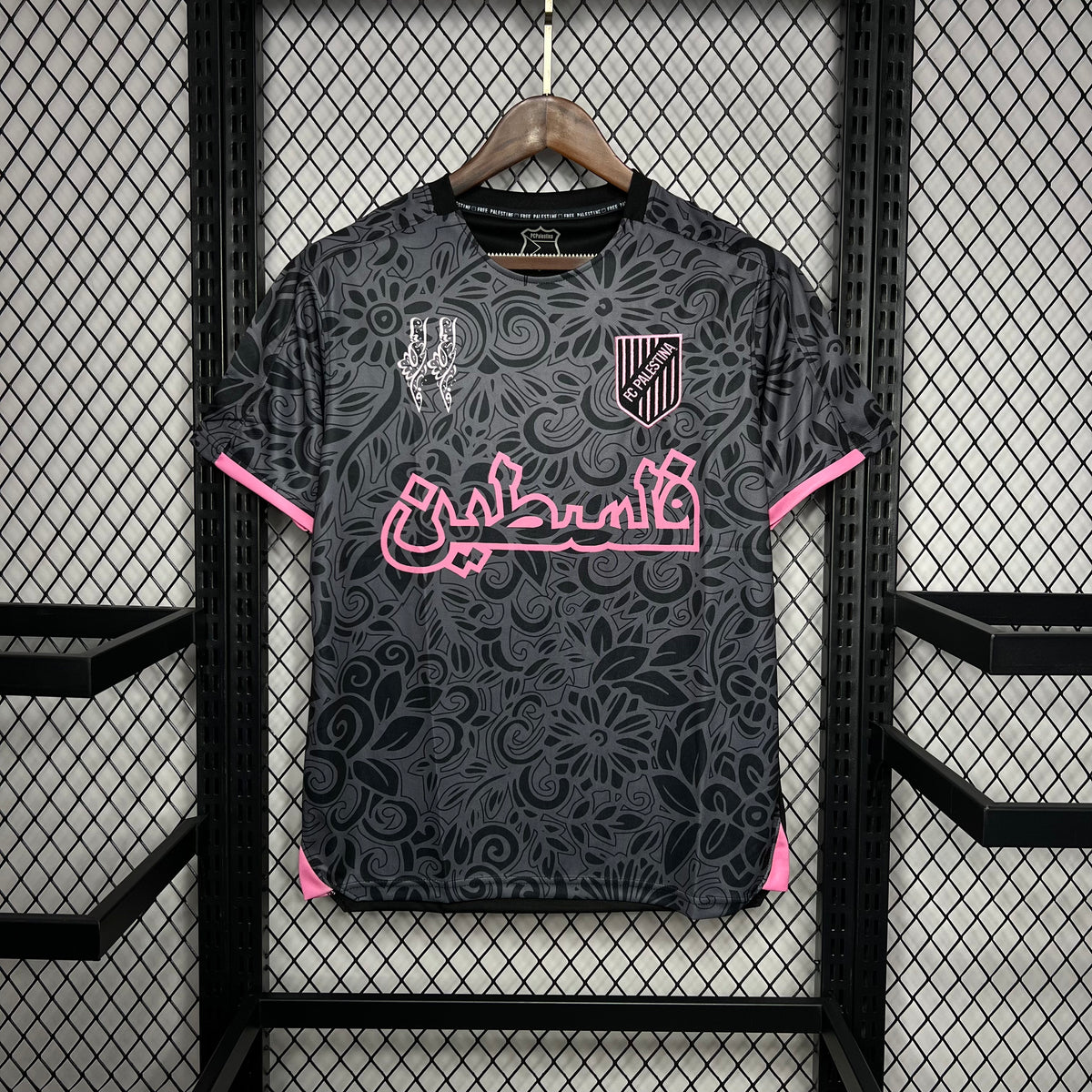 Camiseta Palestino Entrenamiento Negra 2024/25 Versión Fan
