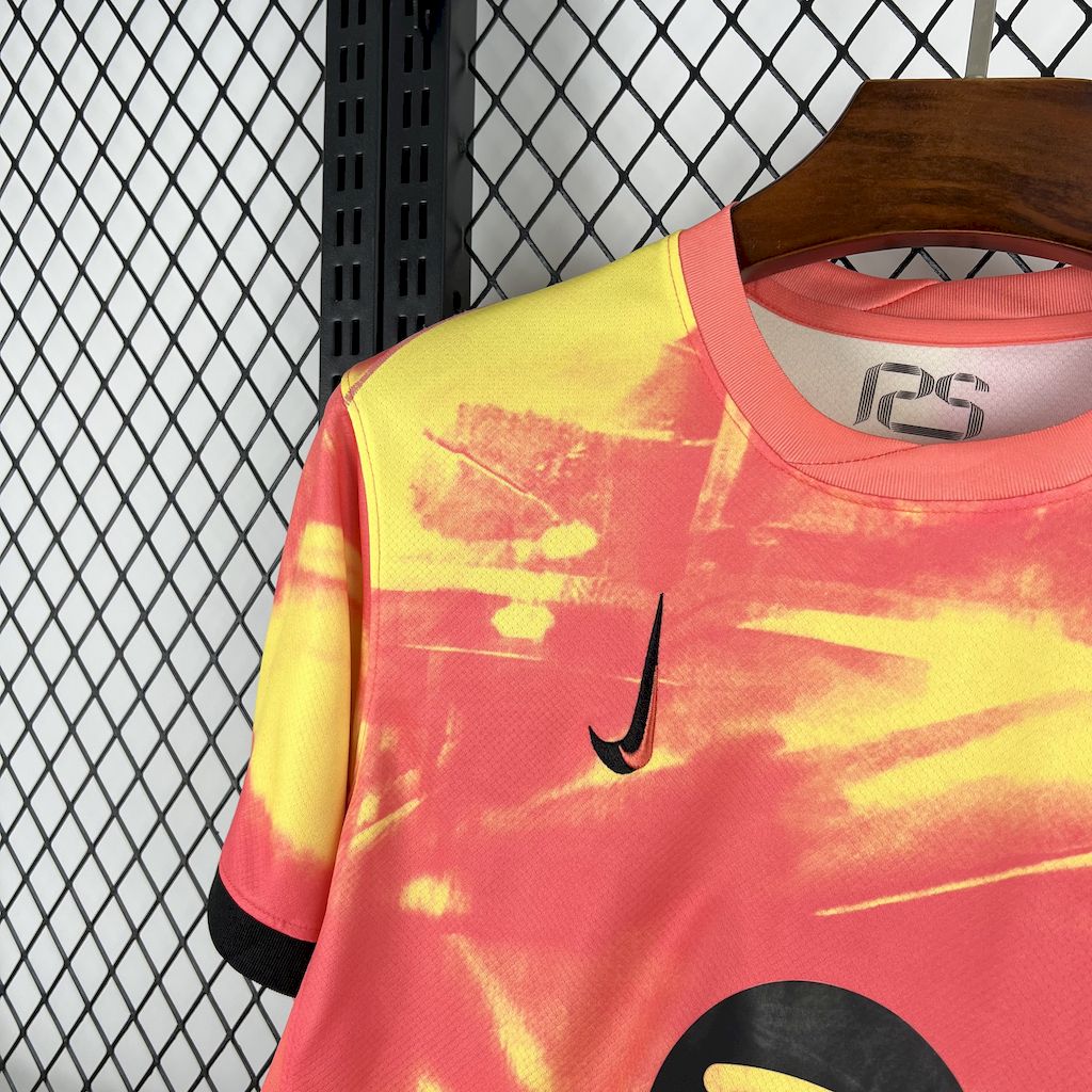 Camiseta FC Barcelona Pre-Partido Naranja 2025/26 Versión Fan