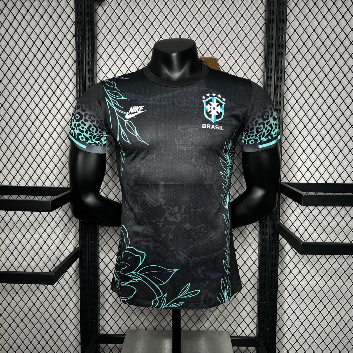 Camiseta Brasil Edición Especial Negra 2024 Versión Jugador