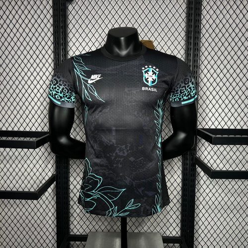Camiseta Brasil Edición Especial Negra 2024 Versión Jugador