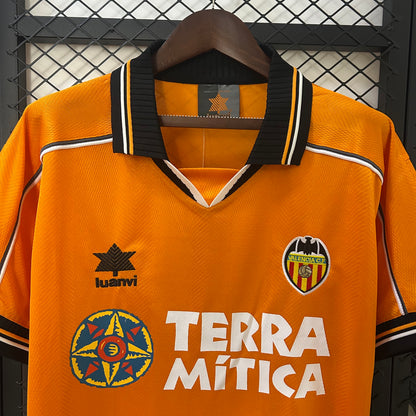 Camiseta Valencia CF Visita Retro 1999/00 Versión Fan