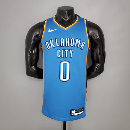 Camiseta Oklahoma City Thunder Camiseta Clásica Celeste Naranja