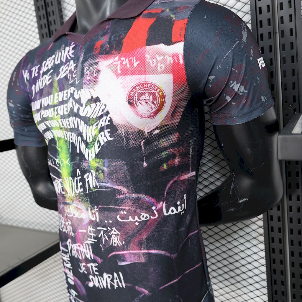 Camiseta Manchester City Edición Especial Negra 2025/26 Versión Jugador