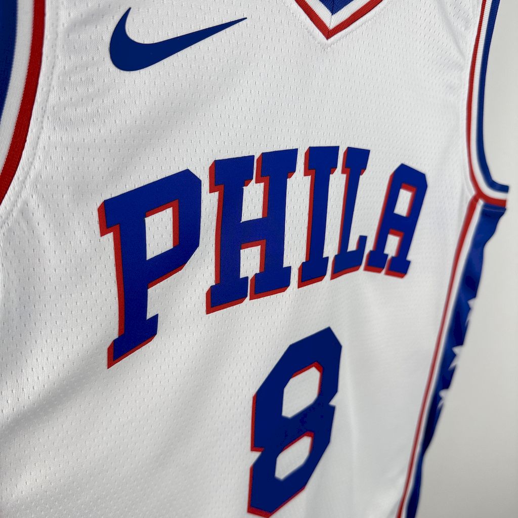 Camiseta Philadelphia 76ers 2023 Camiseta Blanca NBA