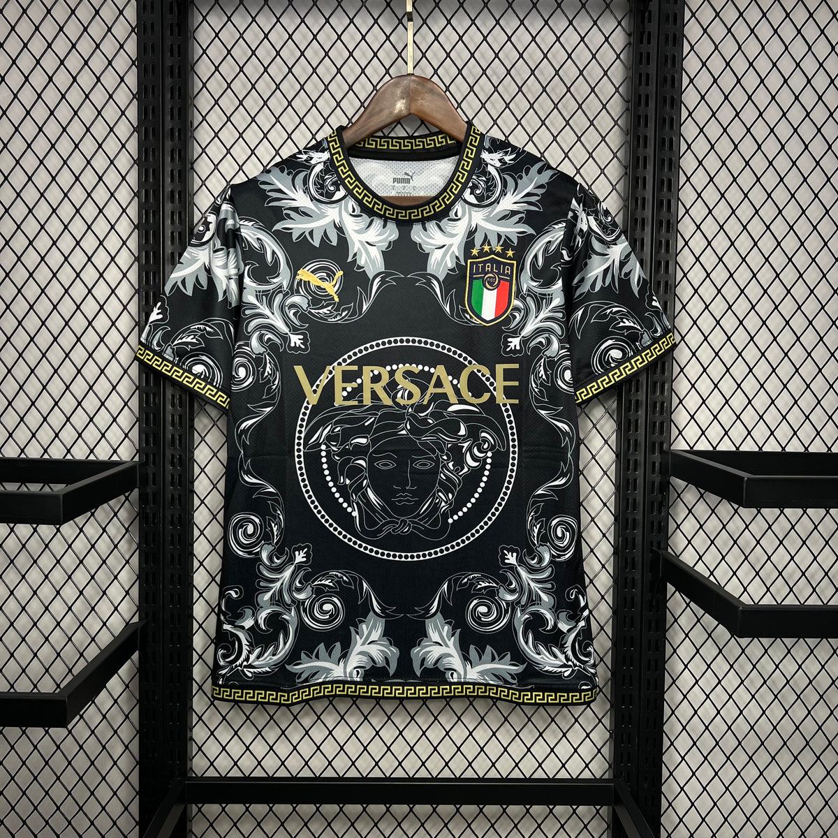 Camiseta Italia Versace Black Edition 2023/24 Versión Fan