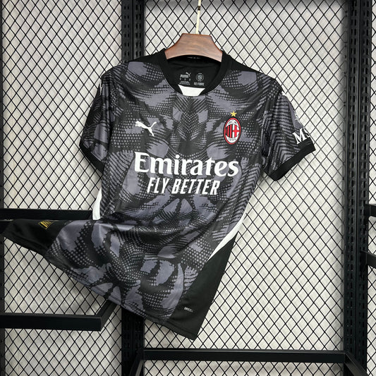 Camiseta AC Milán Portero Negra 2024/25 Versión Fan