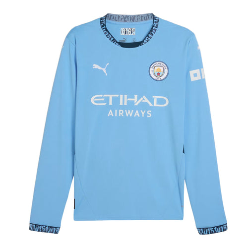 Camiseta Manchester City Local Manga Larga 2024/25 Versión Fan