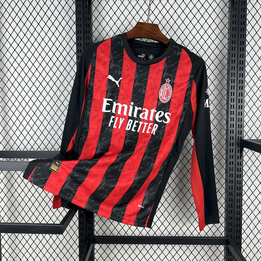Camiseta AC Milán Manga Larga Local 2025/26 Versión Fan