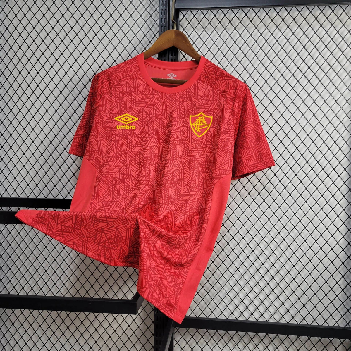 Camiseta Fluminense Entrenamiento Rojo 2024 Versión Fan