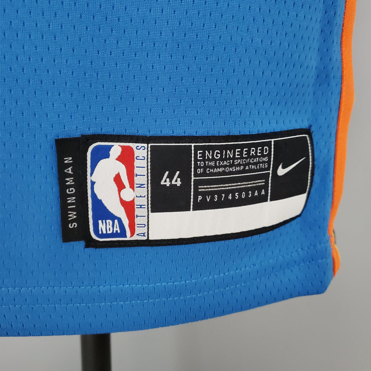 Camiseta Oklahoma City Thunder Camiseta Clásica Celeste Naranja