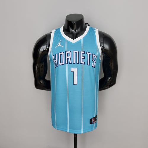 Camiseta Charlotte Hornets Camiseta Clásica Celeste