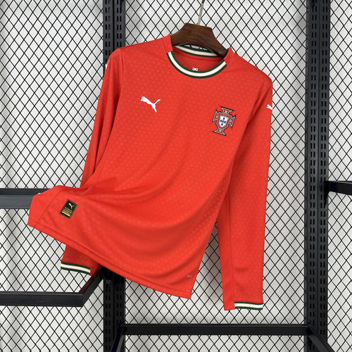 Camiseta Portugal Local Manga Larga 2025/26 Versión Fan