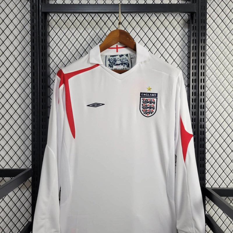 Camiseta Inglaterra Local Manga Larga Retro 2006