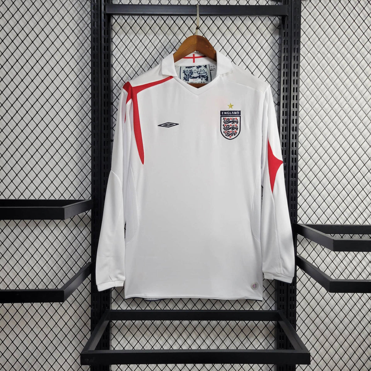 Camiseta Inglaterra Local Manga Larga Retro 2006