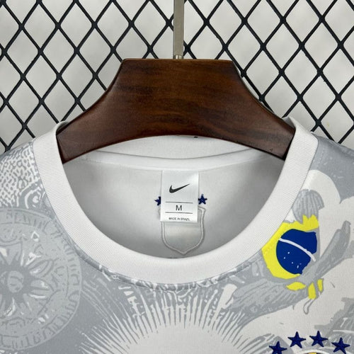 Camiseta Brasil Edición Especial Blanca 2024 Versión Fan