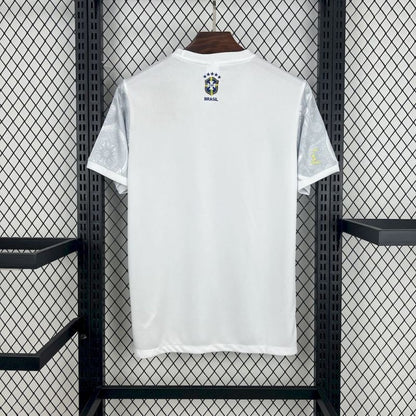 Camiseta Brasil Edición Especial Blanca 2024 Versión Fan