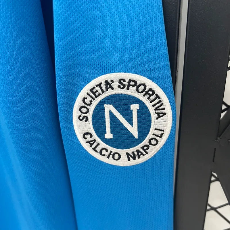Camiseta Napoli Manga Larga Local Retro 1987/88 Versión Fan