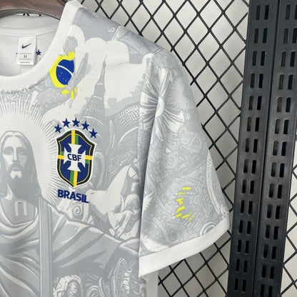 Camiseta Brasil Edición Especial Blanca 2024 Versión Fan